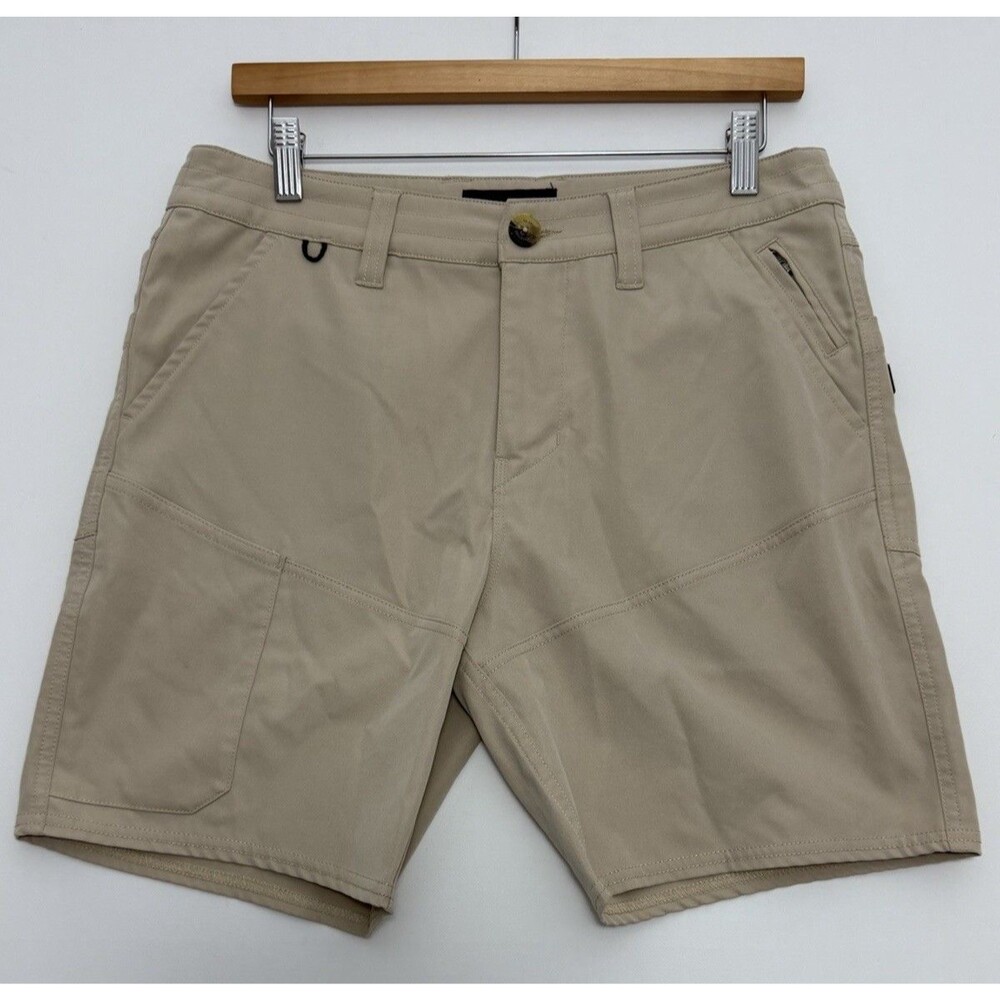 Roark Long Road Durable Stretch Shorts Men's Size 30 Beige Inseam 7" Hiking Gear